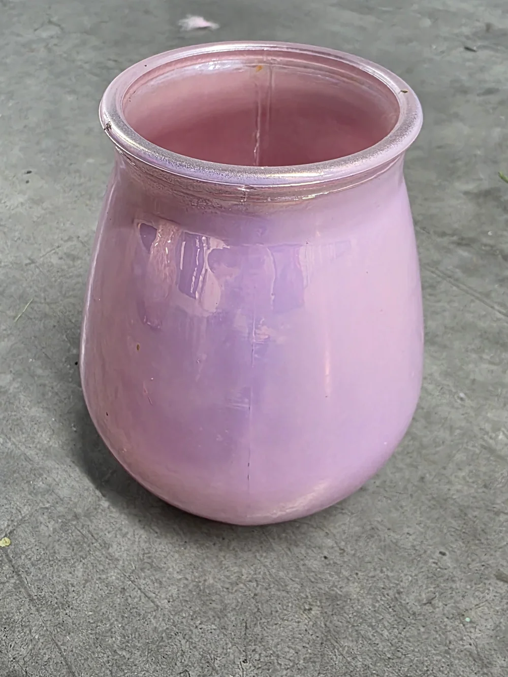 Pink Iridescent Glass Vase - Home Accents